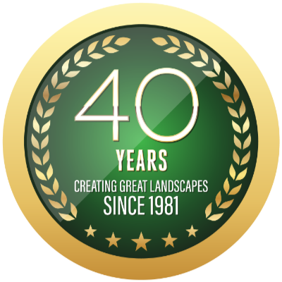 Celebrating 40 years badge